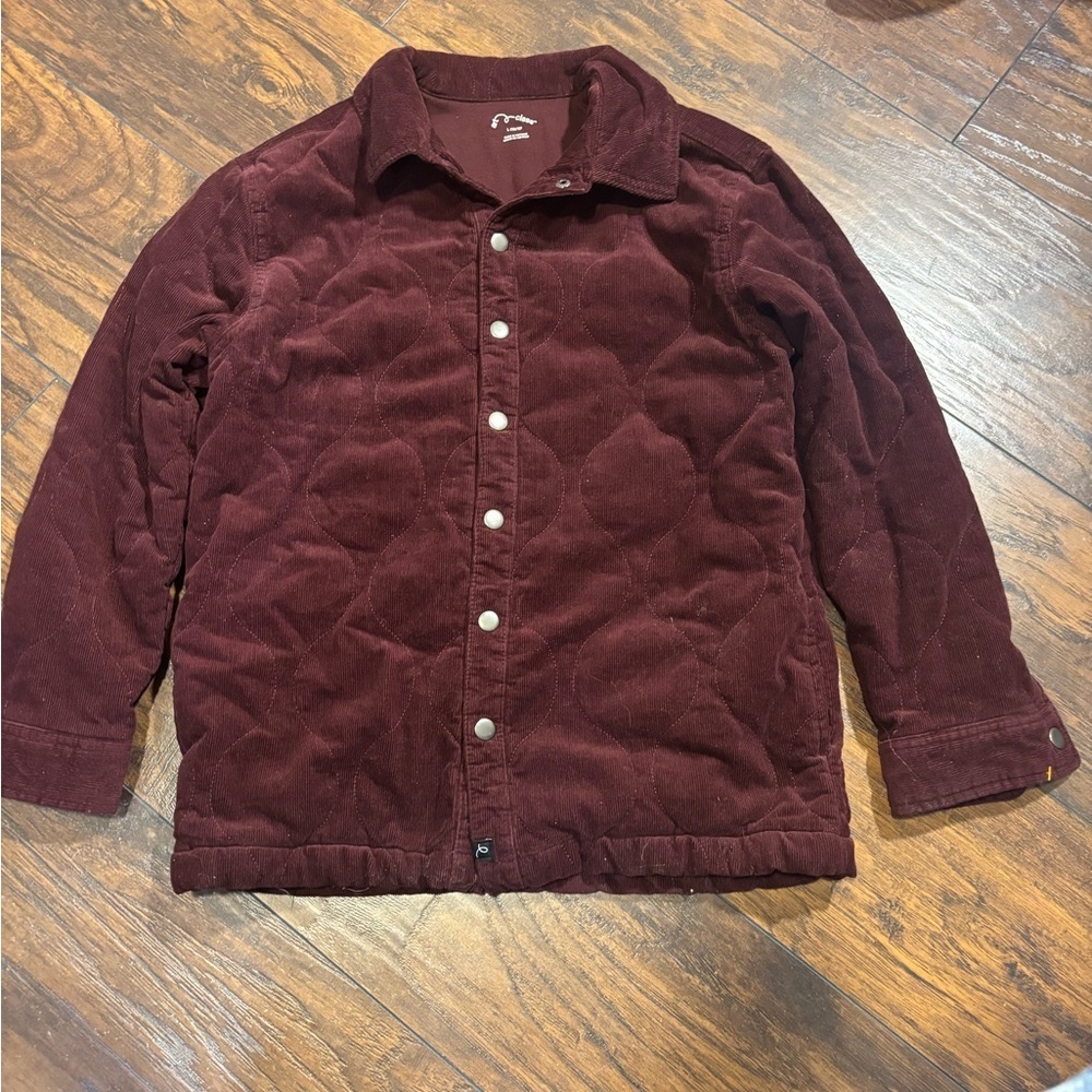 Art Class Deep Red Quilted Kids Jacket Unisex